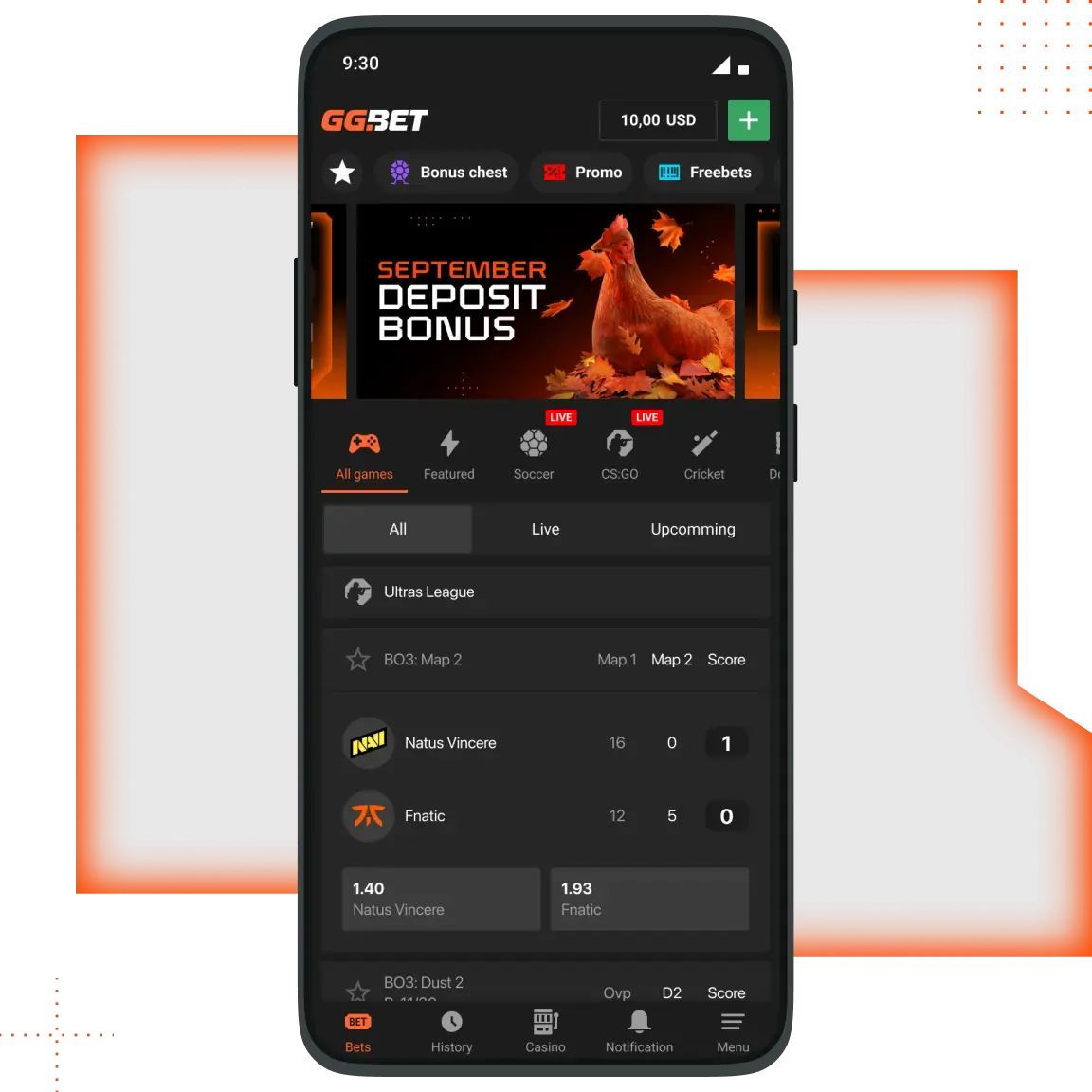GGBet Casino dla urządzeń mobilnych